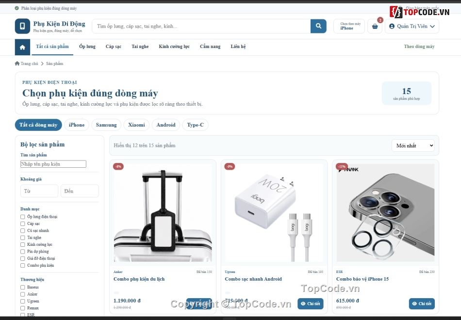 Website Điện Tử PhoneStore,Code Thương Mại,source code      database